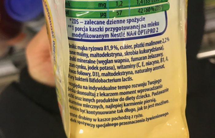 kaszka dla niemowląt